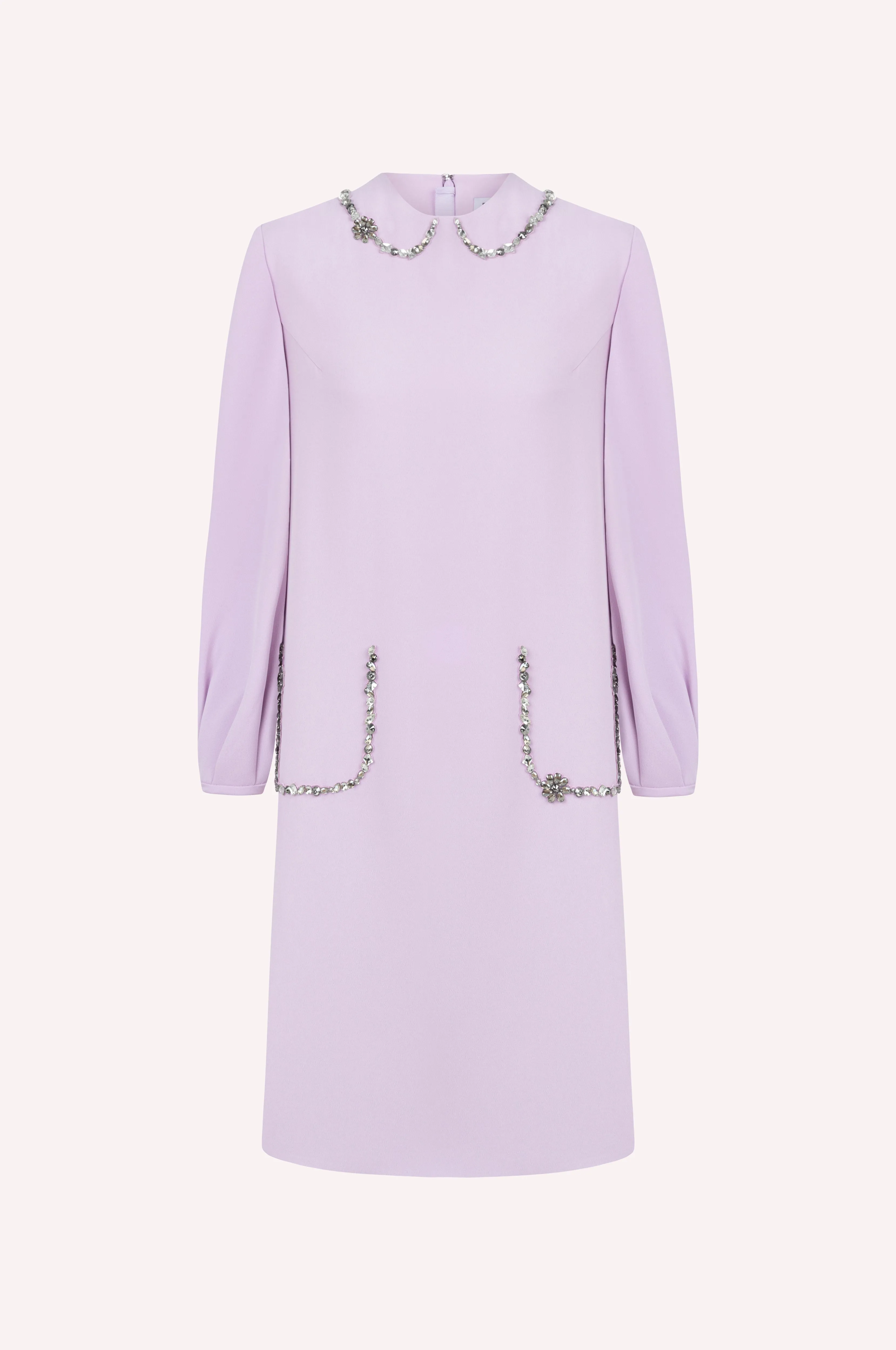 Midi Crystal Collar Dress