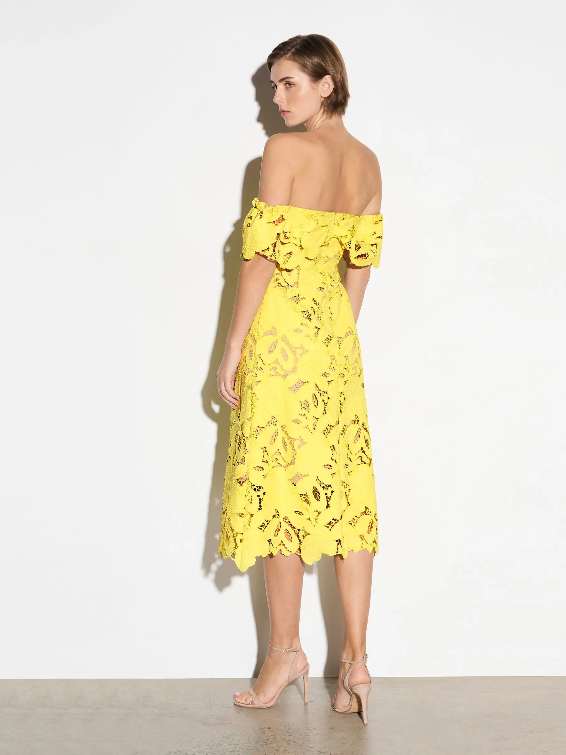 Monte Carlo Off-Shoulder - Yellow (Size 8 Only)