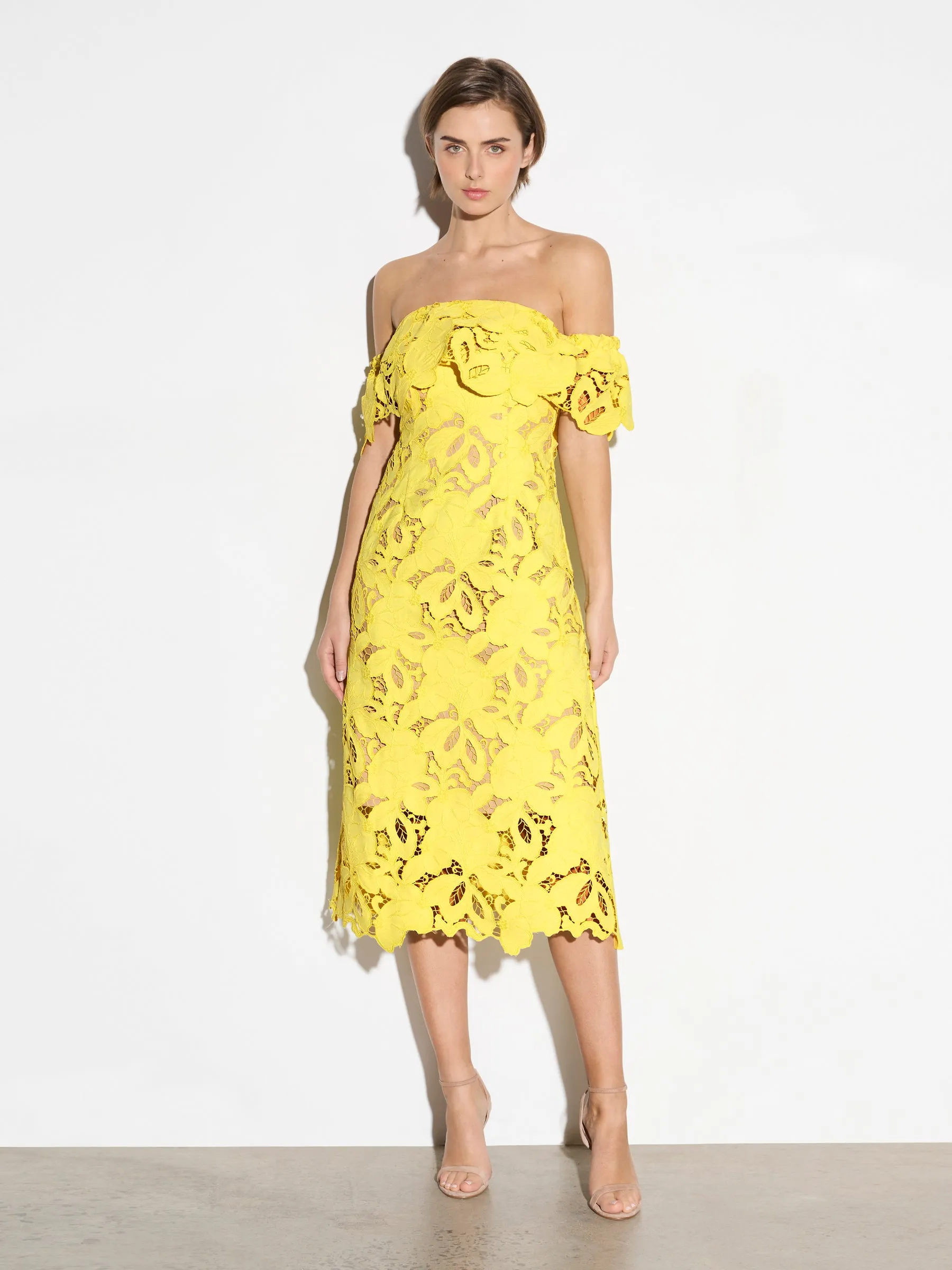 Monte Carlo Off-Shoulder - Yellow (Size 8 Only)
