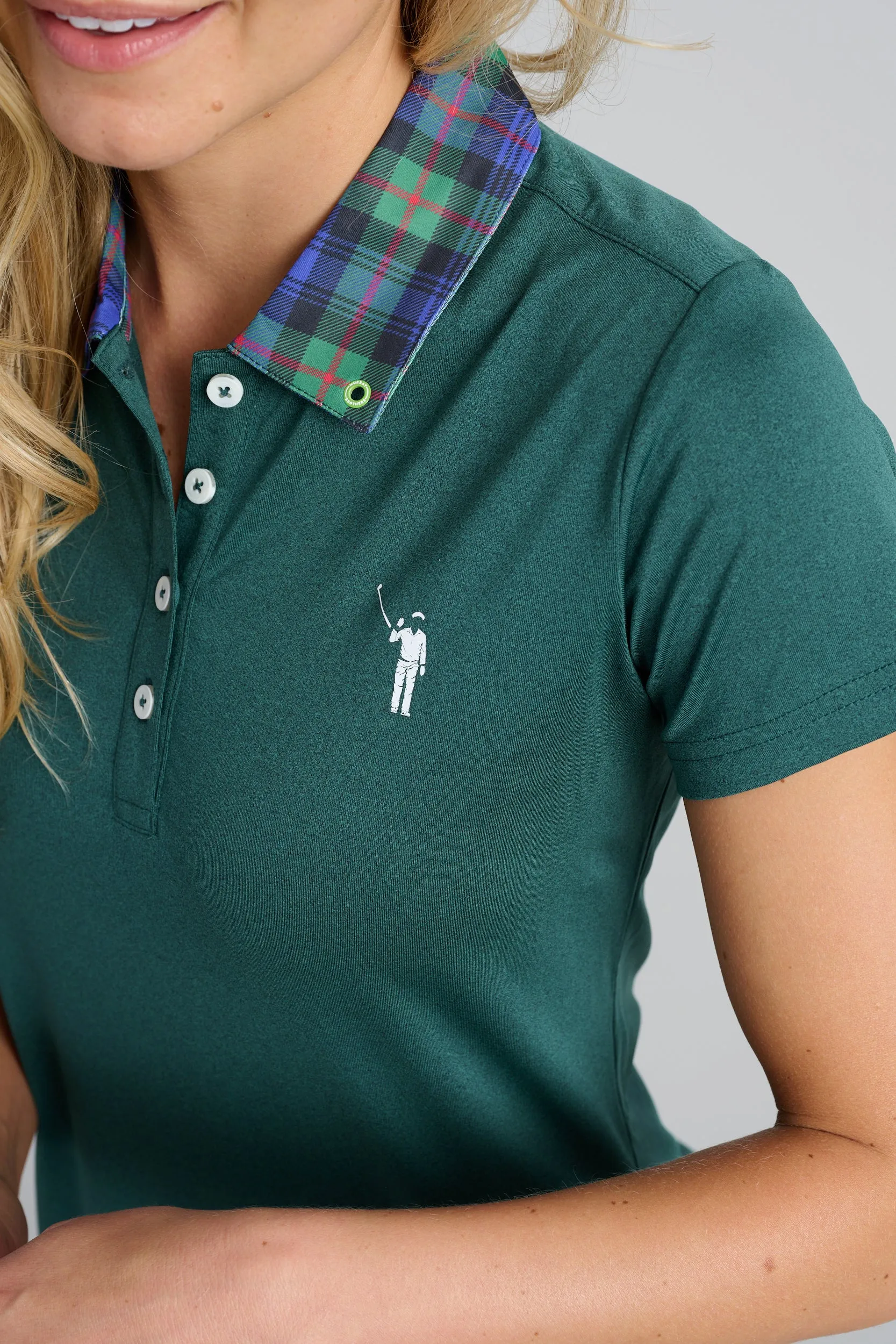 Murray Family Ties Women's Polo Dress | Heather Emerald