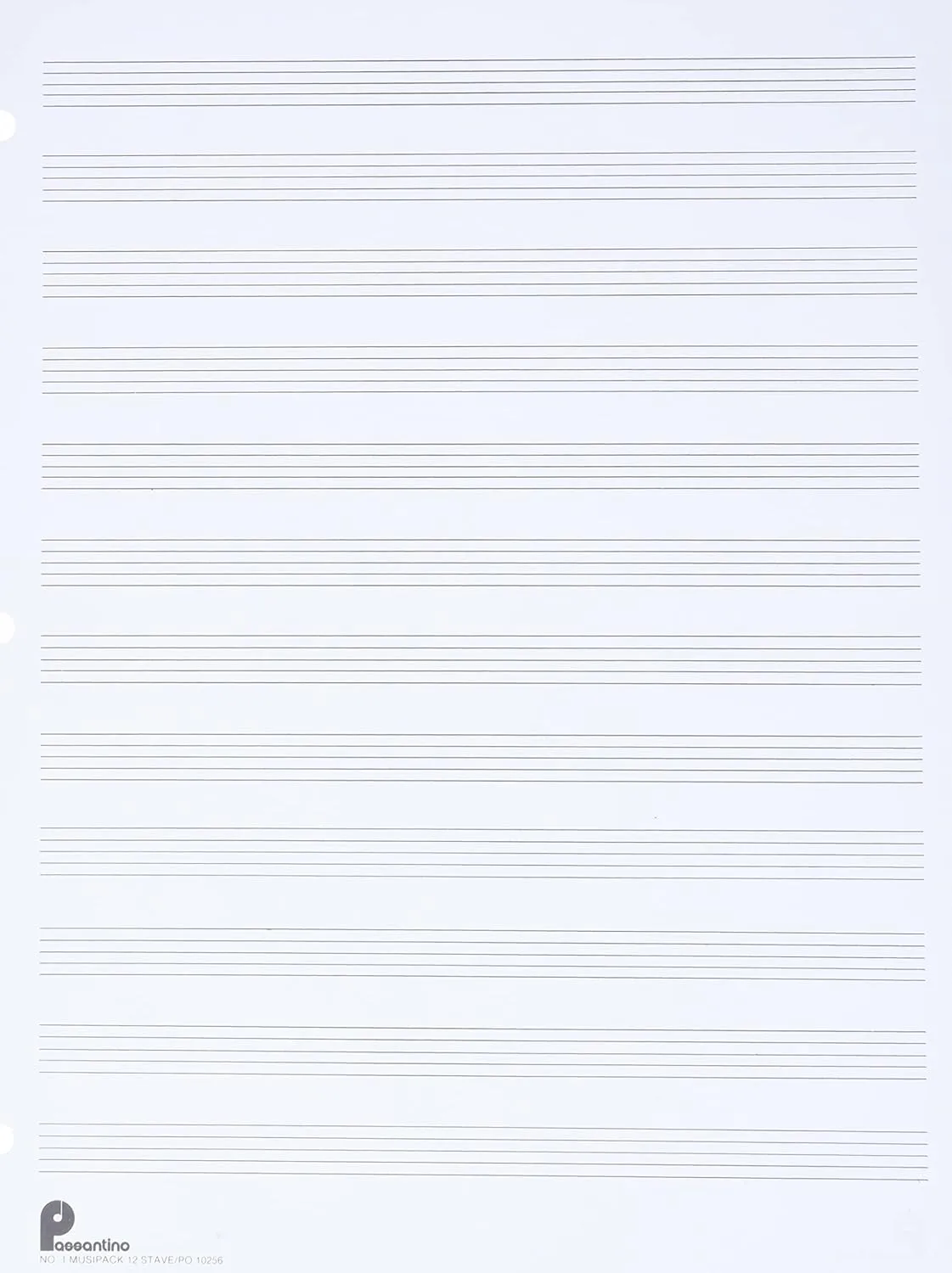 Musipack 3 Ring Filler No. 1 - 12-Stave Manuscript Paper | Passantino Music Staff Paper | 96 Pages for Students and Composers | Affordable Music ... Sales America (Passantino Manuscript Papers) Paperback  January 1, 1992