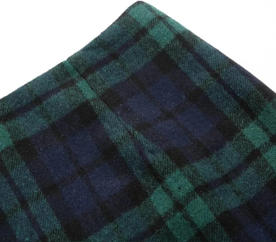 Mywinway Plaid Skirts for Women 2024 Fall Winter Knee Length Wool Pencil Skirt