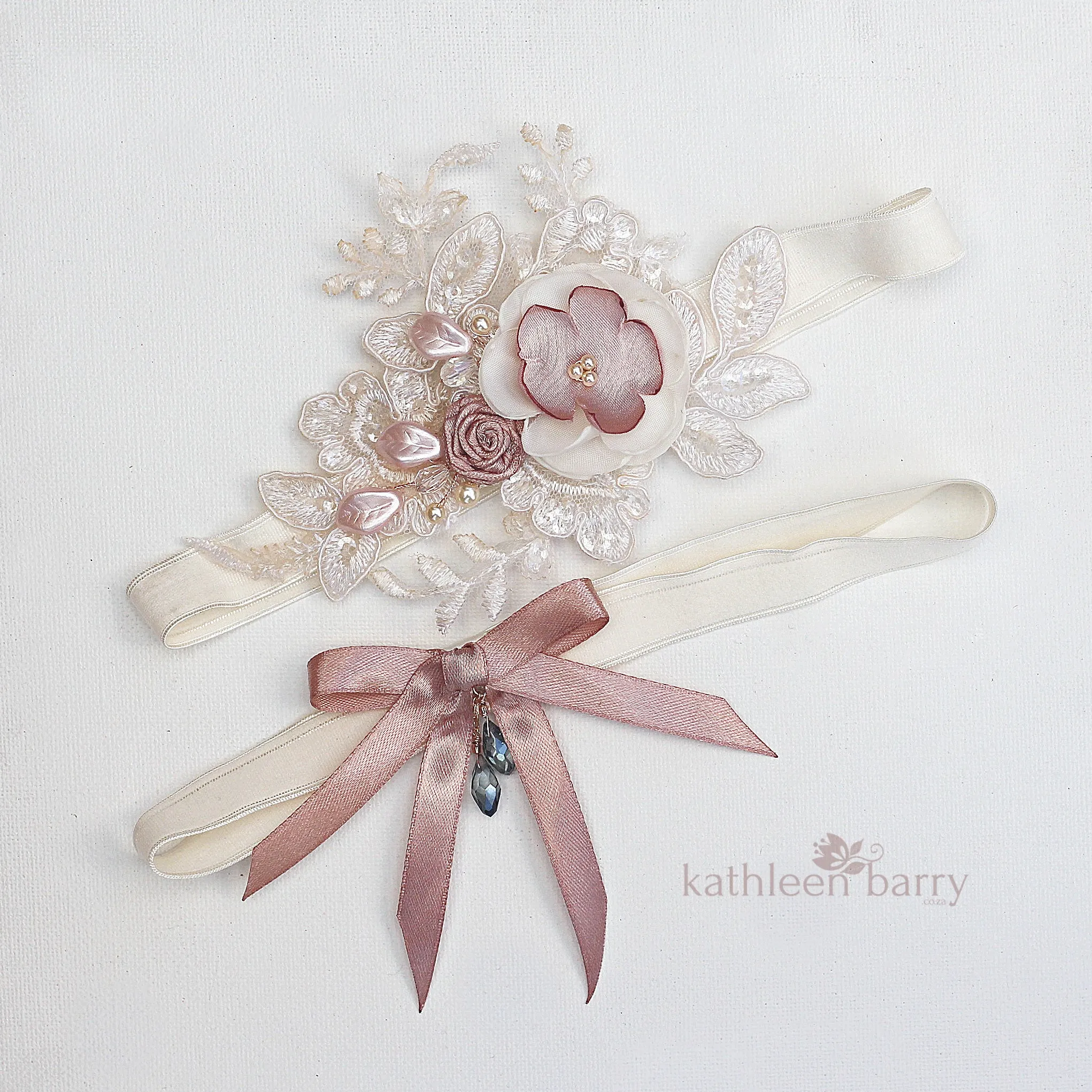 Nitsa Floral lace garter -  Color options available - Main garter only