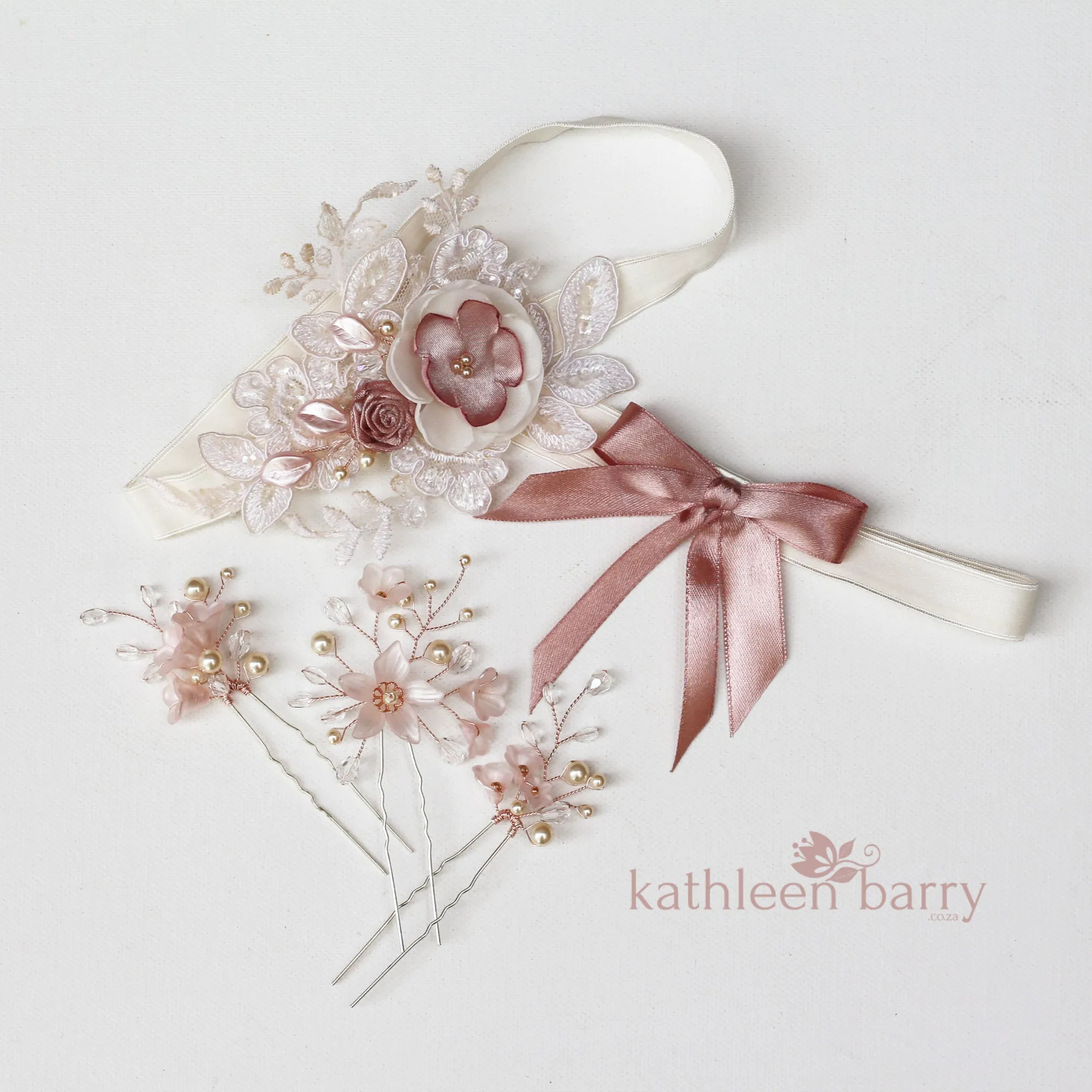 Nitsa Floral lace garter -  Color options available - Main garter only