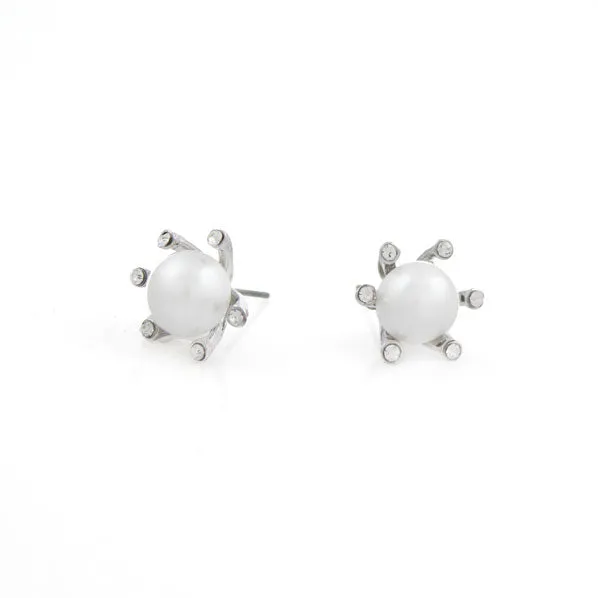 Pearl and Rhinestone Earstuds