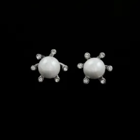 Pearl and Rhinestone Earstuds