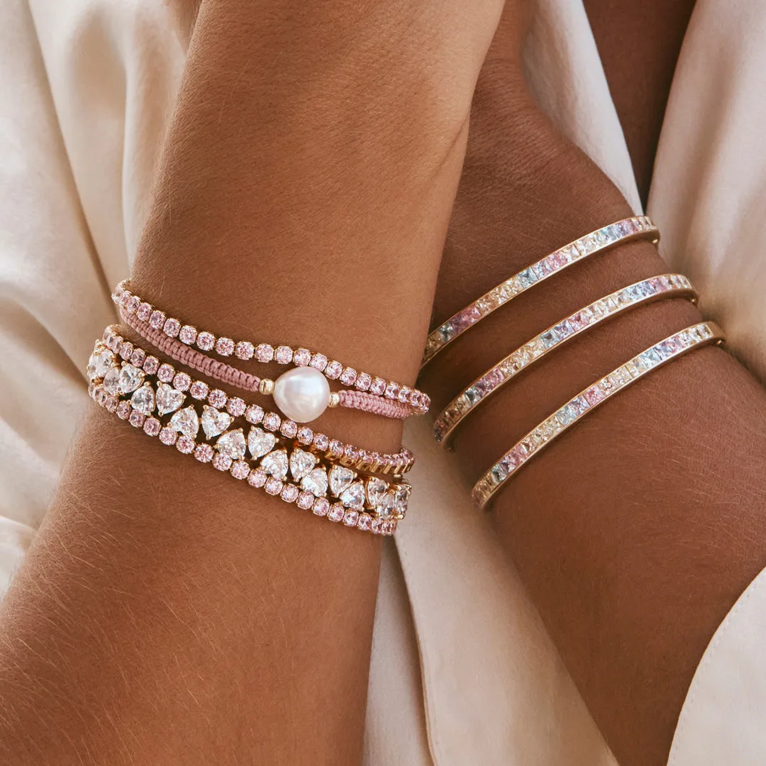 PEARL ROPE BRACELET - ROSA