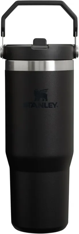 Stanley IceFlow Stainless Steel Tumbler - Vacuum Insulated Water Bottle for Home, Office or Car Reusable Cup with Straw Leak Resistant Flip Cold for 12 Hours or Iced for 2 Days, Black 2.0, 30oz