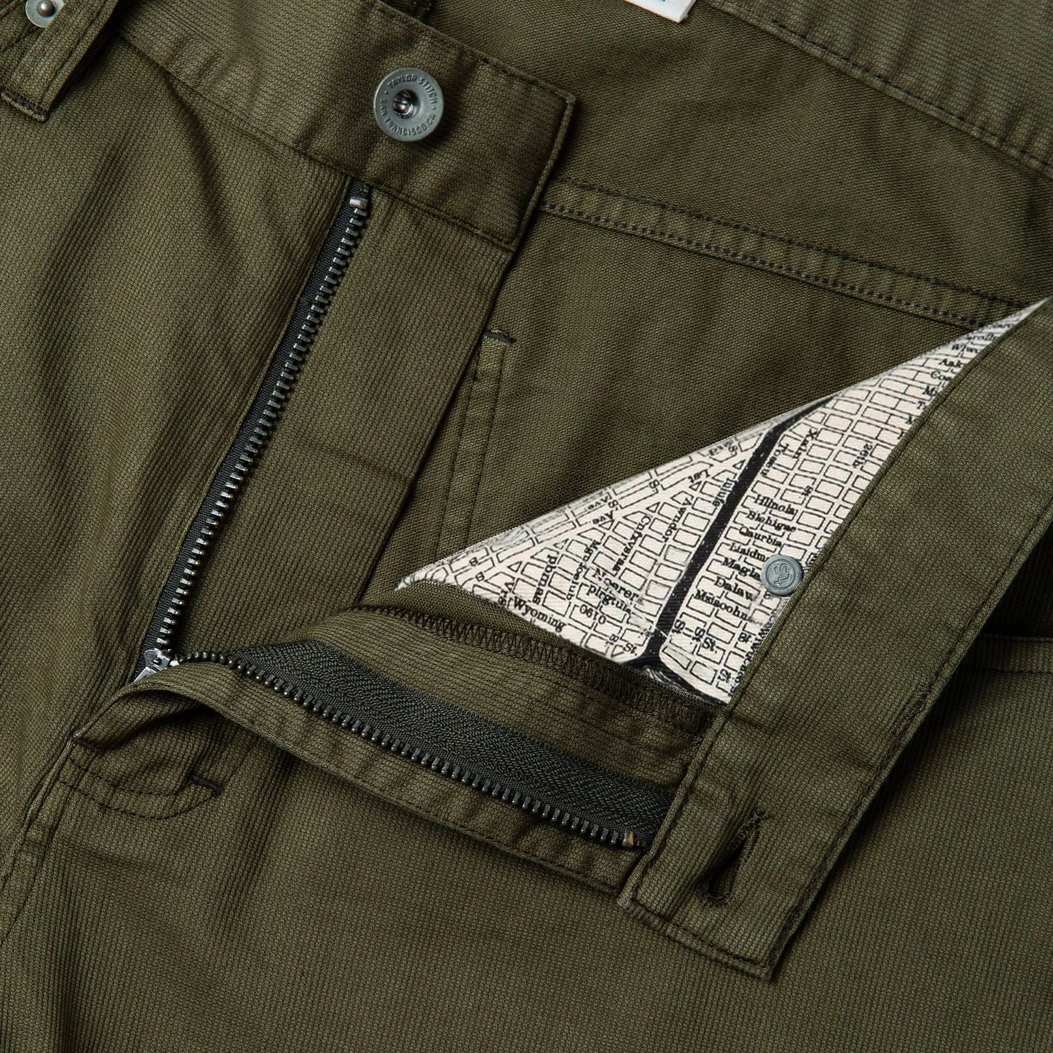 The Democratic All Day Pant in Olive Bedford Cord