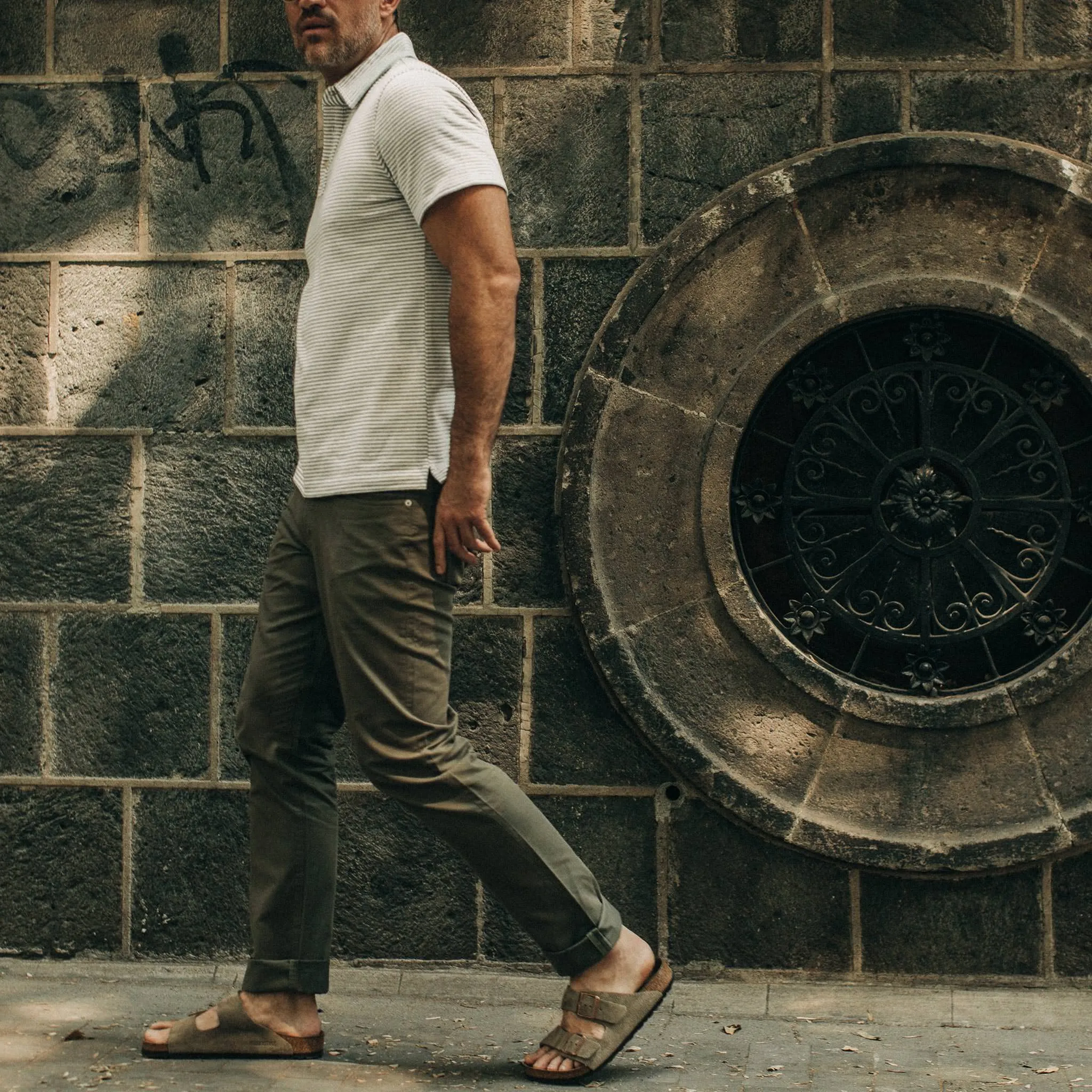 The Democratic All Day Pant in Olive Bedford Cord