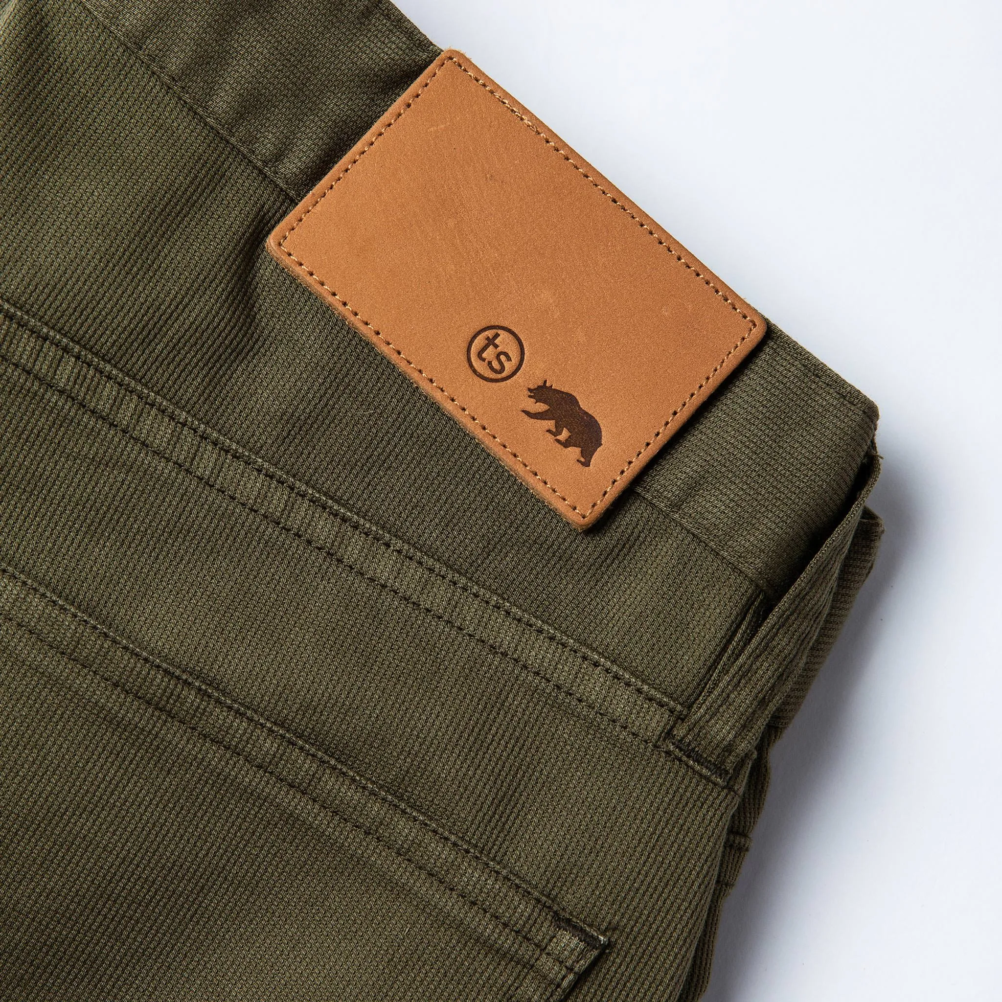 The Democratic All Day Pant in Olive Bedford Cord