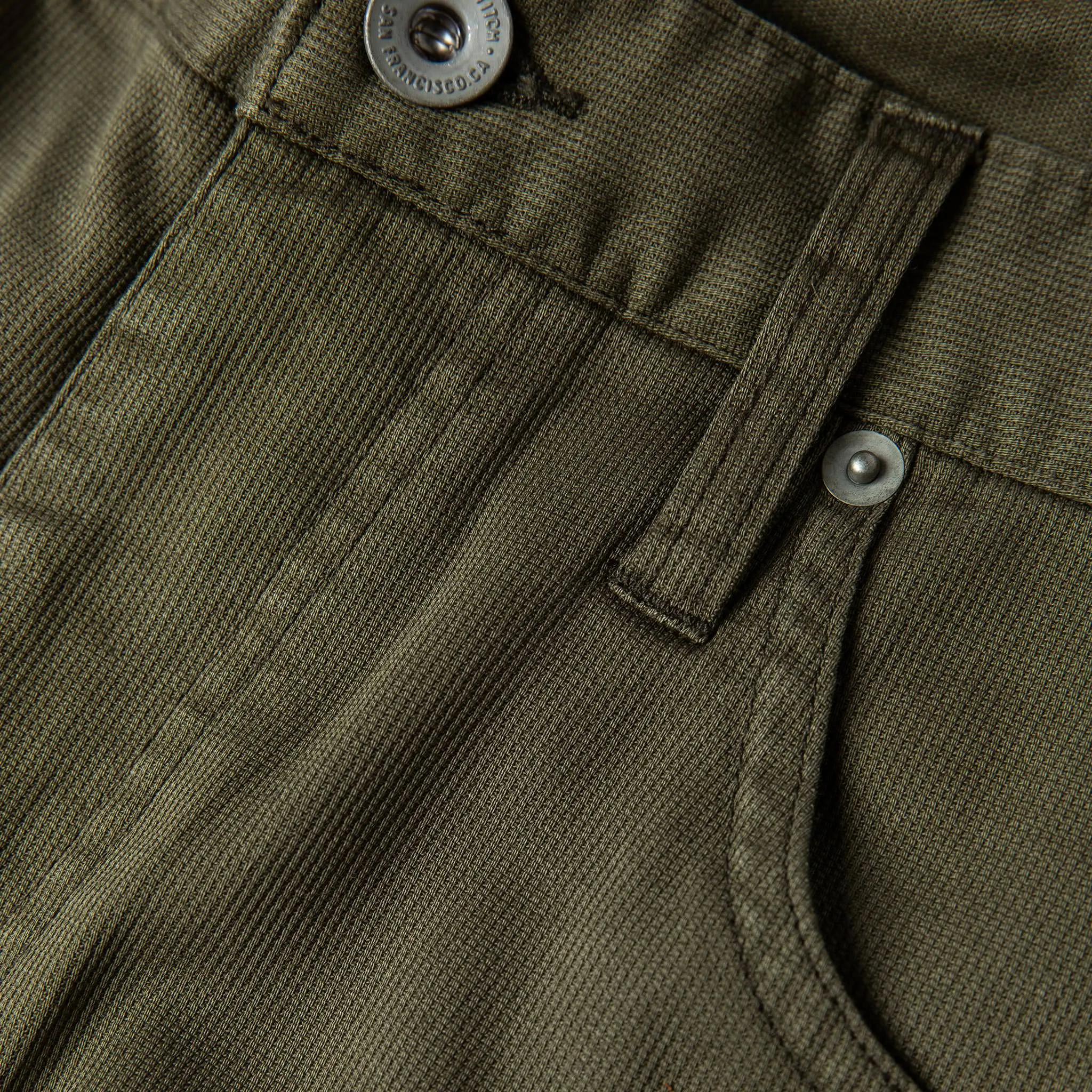 The Democratic All Day Pant in Olive Bedford Cord