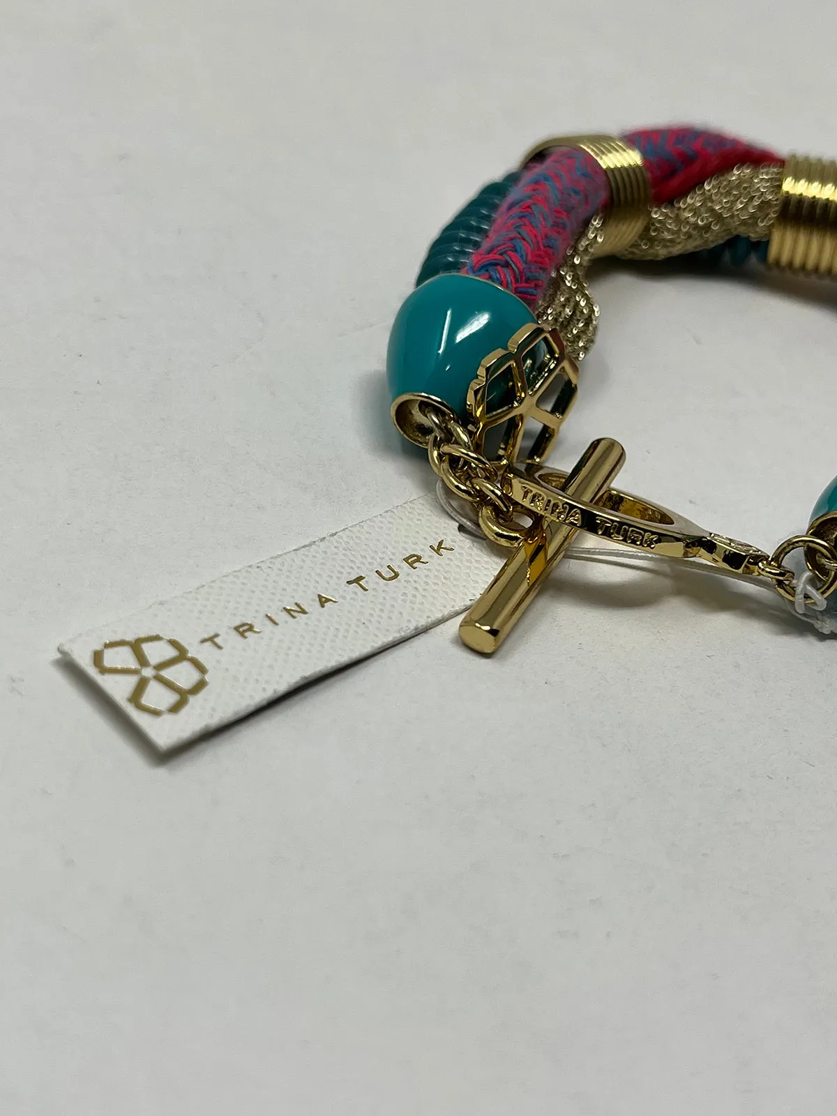 Trina Turk Turquoise & Pink Retro Bracelet NWT