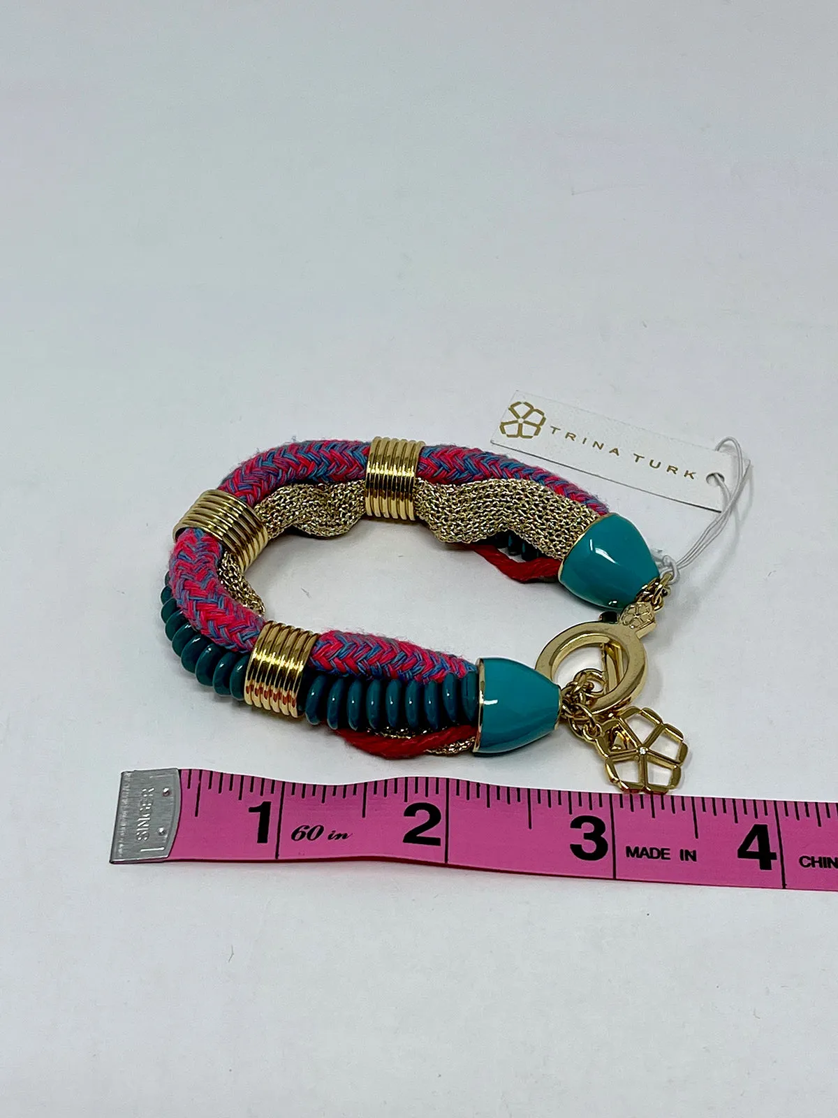 Trina Turk Turquoise & Pink Retro Bracelet NWT