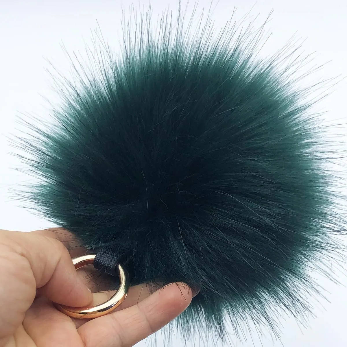 Unpafcxddyig Faux Fox Fur Ball Soft Pom Pom Keychain for Car Key Ring Phone Handbag Charm Tote Pendant