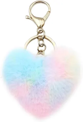 Unpafcxddyig Faux Rabbit Fur Ball Pom Pom Keychain for Car Key Ring Phone Handbag Charm Tote Pendant