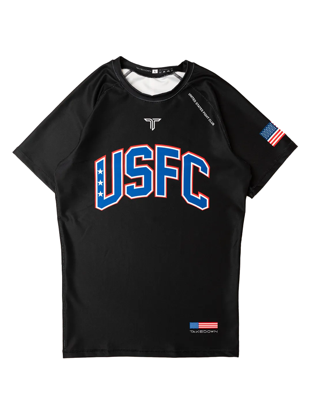 US Fight Club Short-Sleeve Rashguard - Black