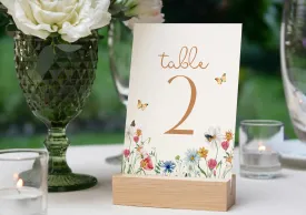 Wild Flowers Table Numbers